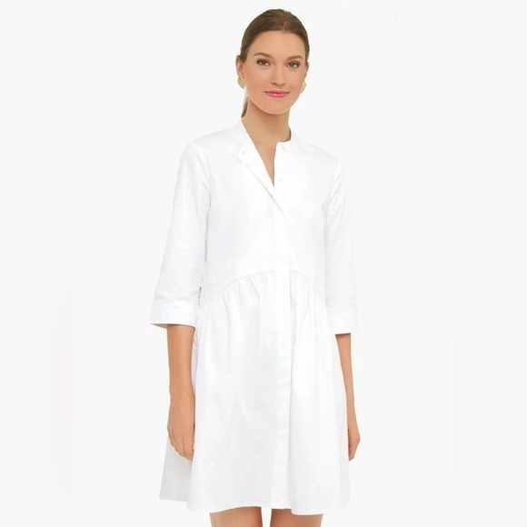 Tuckernuck White Royal Shirt Dress Women's Size Small Coastal Beach Resort - Picture 1 of 9